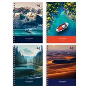 Записная книжка А6 120л., на гребне BG «Прекрасный вид», глянцевая ламинация, твердая обложка