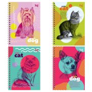 Записная книжка А6 80л., на гребне BG «Наши питомцы», глянцевая ламинация, твердая обложка