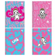 Записная книжка А6 80л., на гребне BG «My love», матовая ламинация, выб. лак, твердая обложка