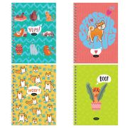 Записная книжка А6 96л., на гребне BG «Веселые друзья», матовая ламинация, выб. лак, твердая обложка