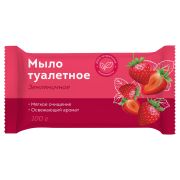 Мыло туалетное OfficeClean «Земляничное», флоу-пак, 100г.