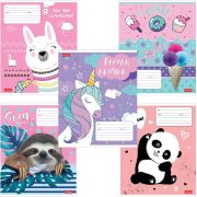 Тетрадь 12 л. HATBER клетка, обложка картон, «Улыбнись!» (5 видов в спайке), 12Т5В1