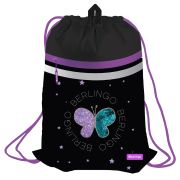 Мешок для обуви 1 отделение Berlingo «Shining butterfly», 340*460мм, вентиляционная сеточка, светоотражающая лента, карман на молнии