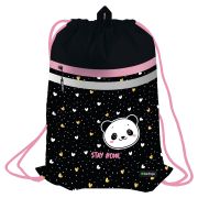 Мешок для обуви 1 отделение Berlingo «Cool panda», 340*460мм, вентиляционная сеточка, светоотражающая лента, карман на молнии