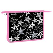 Папка для тетрадей 1 отделение, А5 Berlingo «Glossy stars», 240*205*40мм, пластик, на молнии