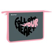 Папка для тетрадей 1 отделение, А5 Berlingo «Follow your heart», 240*205*40мм, пластик, на молнии