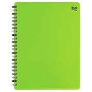 Тетрадь 48л., А5 клетка на гребне BG «Neon», пластиковая обложка, салатовая