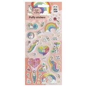Наклейки объемные MESHU «Rainbow unicorn», 10*23см, пакет европодвес