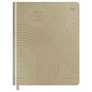 Дневник 1-11 кл. 48л. (твердый) BG «Lines on beige», иск. кожа, тиснение фольгой, ляссе