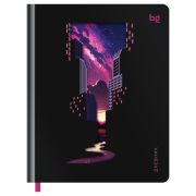 Дневник 1-11 кл. 48л. (твердый) BG «Mysterious city», фигурная вырубка, матовая ламинация, тиснение фольгой, ляссе