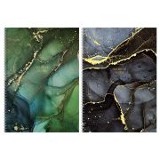 Тетрадь 80л., А4, клетка на гребне GreenwichLine «Marble color», матовая ламинация, тиснение фольгой, 70г/м2