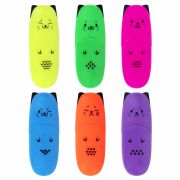 Набор текстовыделителей мини 6 ЦВЕТОВ BRAUBERG KIDS «CUTE CATS NEON», линия 1-5 мм, 152435