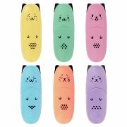 Набор текстовыделителей мини 6 ЦВЕТОВ BRAUBERG KIDS «CUTE CATS PASTEL», линия 1-5 мм, 152436