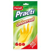 Перчатки резиновые Paclan «Practi. Universal», разм. S, желтые, пакет с европодвесом