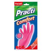 Перчатки резиновые Paclan «Practi. Comfort», разм. L, розовые, пакет с европодвесом
