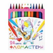 Фломастеры ПИФАГОР «ЕДИНОРОГ», 24 цвета, вентилируемый колпачок, 152450