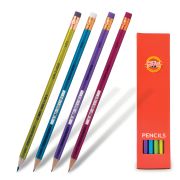 Карандаш чернографитный KOH-I-NOOR, 1 шт., «Oriental», НВ, с ластиком, корпус ассорти, заточенный, 1372, 1372002012KSRU