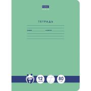 Тетрадь 12 л., HATBER Premium, косая линия, обложка картон, «Панда», 12Т5A6_23630