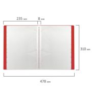 Папка  10 вклад. STAFF, красная, 0,5мм, 225690