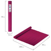 Бумага гофрированная/креповая (ИТАЛИЯ) 140 г/м2, 50х250см, т.-малиновая (984), BRAUBERG FIORE,112559