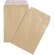 Пакет почтовый С4, Курт и К, 229*324мм, коричневый крафт, отр. лента, 90г/м2