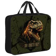 Папка на молнии с ручками BRAUBERG А4, 1 отделение, полиэстер, 80мм, Dino attack, 272179