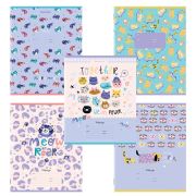 Тетрадь 12 л. BRAUBERG, клетка, обложка картон, «ЗВЕРЯТА», 106464