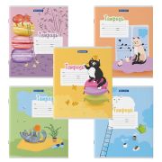 Тетрадь 12 л. BRAUBERG, линия, обложка картон, «ОЗОРНЫЕ КОТЫ», 106472