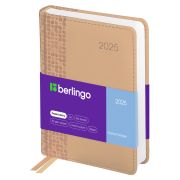 Ежедневник датированный 2025г., А6, 184л., кожзам, Berlingo «Vivella Prestige», бежевый