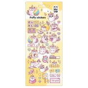Наклейки объемные MESHU «Cute unicorn», 10*23см, пакет европодвес
