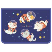 Папка для труда 2 отделения, А4, ArtSpace «Space cat», пластик, на молнии