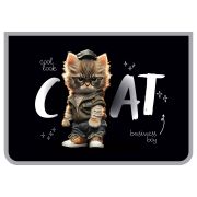 Папка для труда 2 отделения, А4, ArtSpace «Cat life», пластик, на молнии
