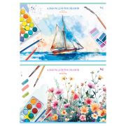 Альбом для рисования 40л., А4, на скрепке BG «Краски», эконом
