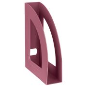 Лоток для бумаг вертикальный СТАММ «Респект», бордовый, ширина 70мм