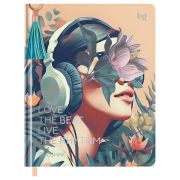 Дневник 1-11 кл. 48л. (твердый) BG «Love the beat», иск. кожа, тиснение фольгой, печать, кисточка иск. кожа, ляссе