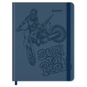 Дневник 1-11 кл. 48л. ЛАЙТ BG «Burn», иск. кожа, блинтовое тиснение, ляссе, на резинке