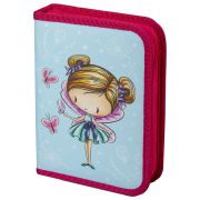 Пенал ПИФАГОР, 1 отделение, 2 откидные планки, полиэстер, 20х14 см, «Fairy», 271019