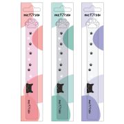 Линейка 15см MESHU «Paw», пластиковая, тонированная, с блестками, ассорти, европодвес