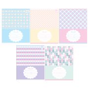 Тетрадь 18л., клетка BG «Узоры», блестки