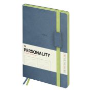 Ежедневник недатированный, B5, 136л., кожзам, BG «Personality. Blue», цветной срез, на резинке, карман