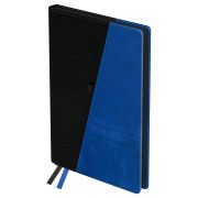 Ежедневник недатированный, А5, 136л., кожзам, BG «Tandem. Black-blue», цветной срез, карман
