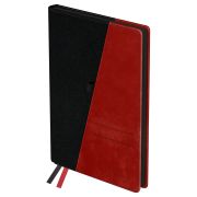 Ежедневник недатированный, А5, 136л., кожзам, BG «Tandem. Black-red», цветной срез, карман