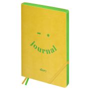 Ежедневник недатированный, B5, 136л., кожзам, BG «Neon. Yellow», цветной срез, с резинкой