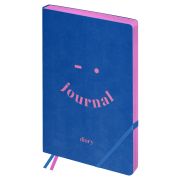 Ежедневник недатированный, B5, 136л., кожзам, BG «Neon. Blue», цветной срез, с резинкой