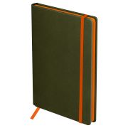 Ежедневник недатированный, А5, 136л., кожзам, BG «Contrast. Khaki», цветной срез, на резинке