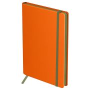 Ежедневник недатированный, А5, 136л., кожзам, BG «Contrast. Orange», цветной срез, на резинке