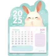 Календарь отрывной на магните 130*180мм склейка MESHU «Bunny», 2025г.