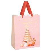 Пакет подарочный 18*23*10см MESHU «Christmas tale», фольга,  матовая ламинация