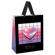 Пакет подарочный 11*14*6,5см MESHU «Heart»,  матовая ламинация