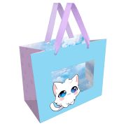 Пакет подарочный 23*18*10см MESHU «Sky kitten», фольга, выборочный лак, матовая ламинация